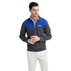 Vineyard Vines Pullover Men’s Medium Performance Shep Shirt‎ 1/4 Zip Gray Blue